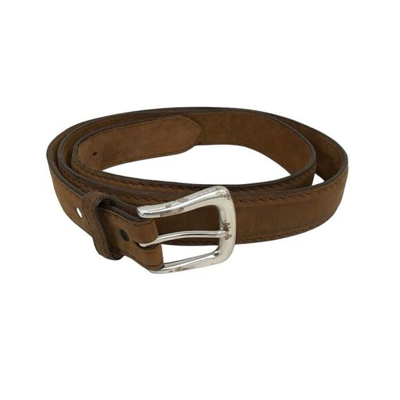 Justin Basic Work Belt Men’s Size 46 Brown Aged Bark Top Grain Leather USA - Picture 1 of 5